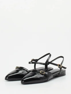 Truman's – Riemchen-Ballerinas aus Lackleder Schwarz