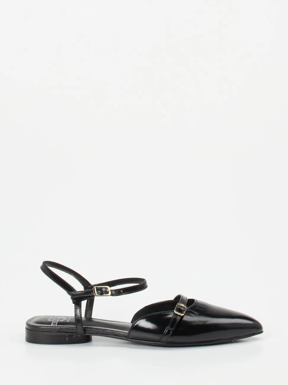Truman's – Riemchen-Ballerinas aus Lackleder Schwarz