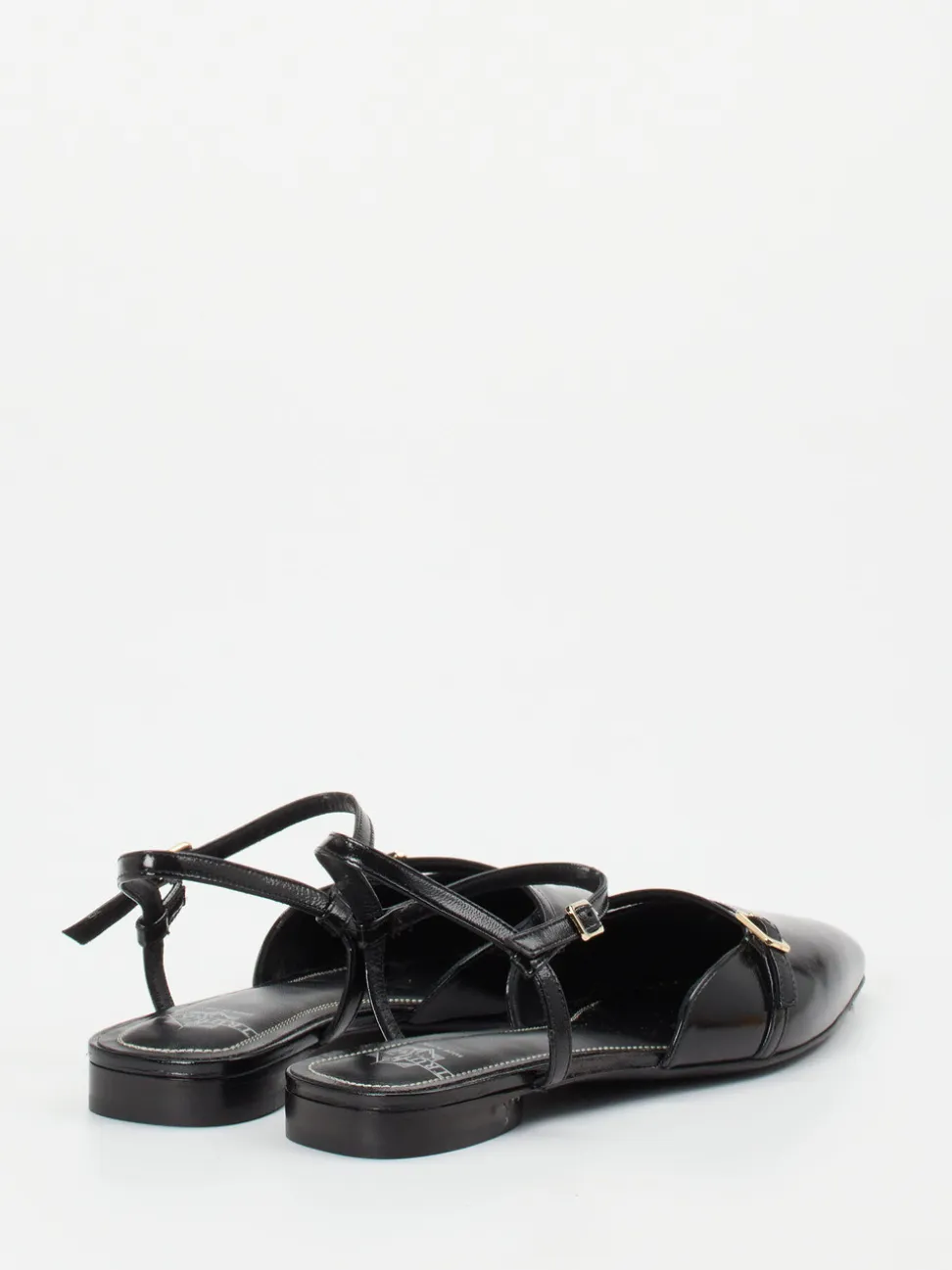 Truman's – Riemchen-Ballerinas aus Lackleder Schwarz