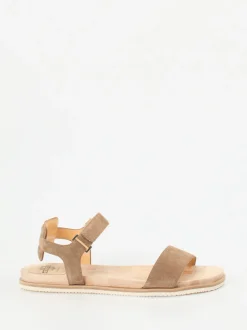 Truman's – Sandalen aus Veloursleder in Taupe
