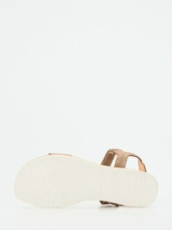 Truman's – Sandalen aus Veloursleder in Taupe