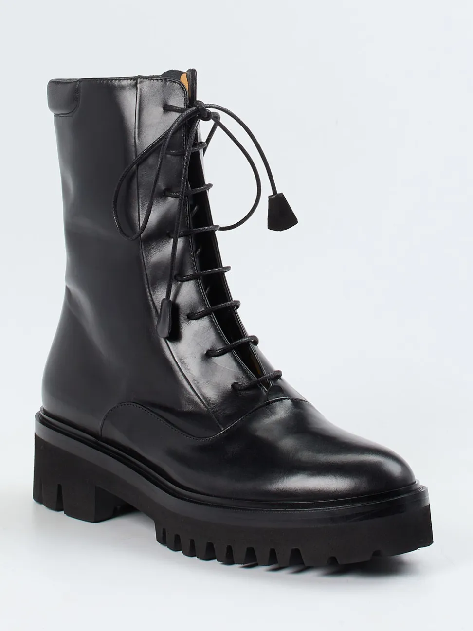 Truman's – Schnürboots aus Kalbleder Schwarz