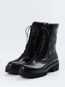 Truman's – Schnürboots aus Kalbleder Schwarz