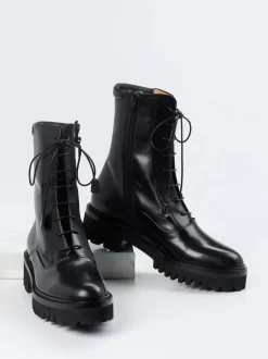 Truman's – Schnürboots aus Kalbleder Schwarz