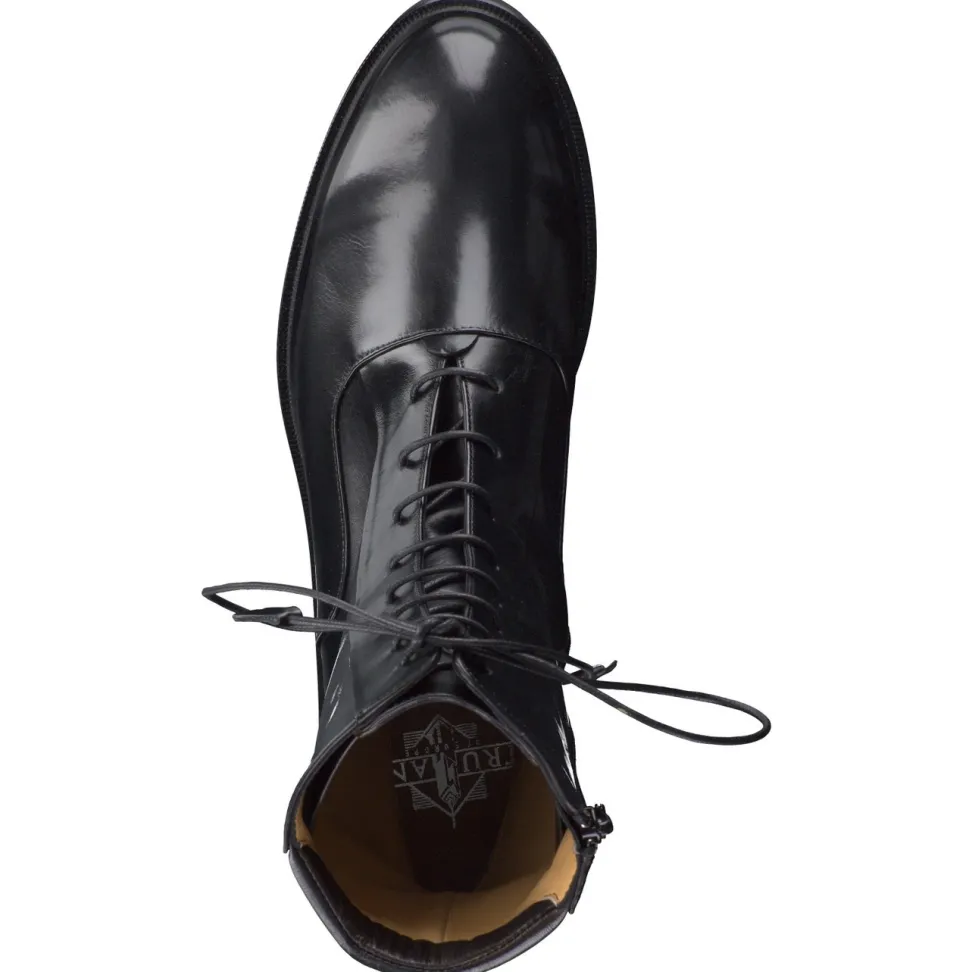 Truman's – Schnürboots aus Kalbleder Schwarz