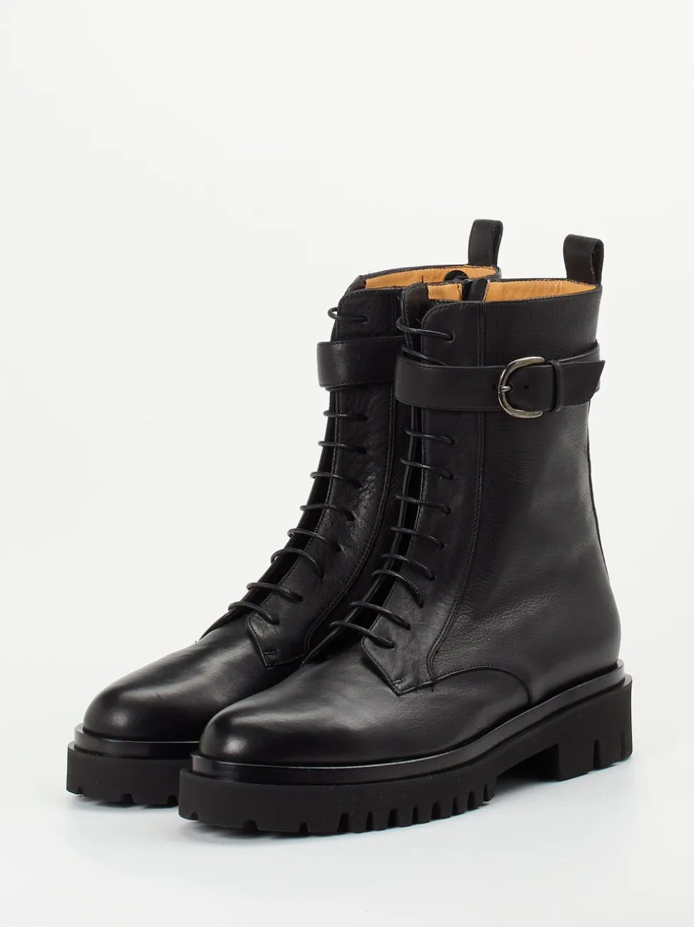 Truman's – Schnürboots aus Kalbleder Schwarz
