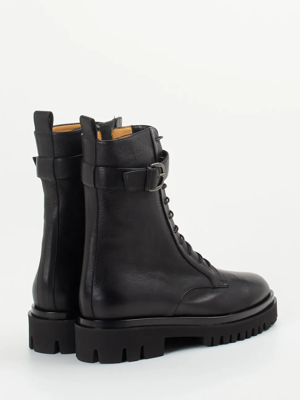 Truman's – Schnürboots aus Kalbleder Schwarz