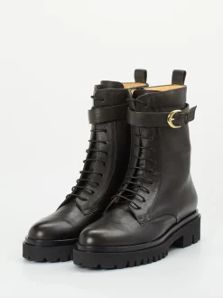 Truman's – Schnürboots aus Kalbleder in Dunkelgrün