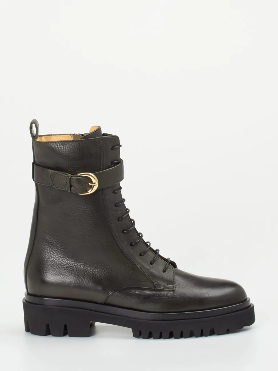 Truman's – Schnürboots aus Kalbleder in Dunkelgrün
