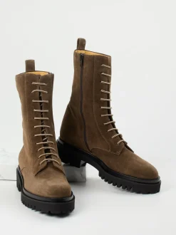 Truman's – Schnürboots aus Veloursleder braun