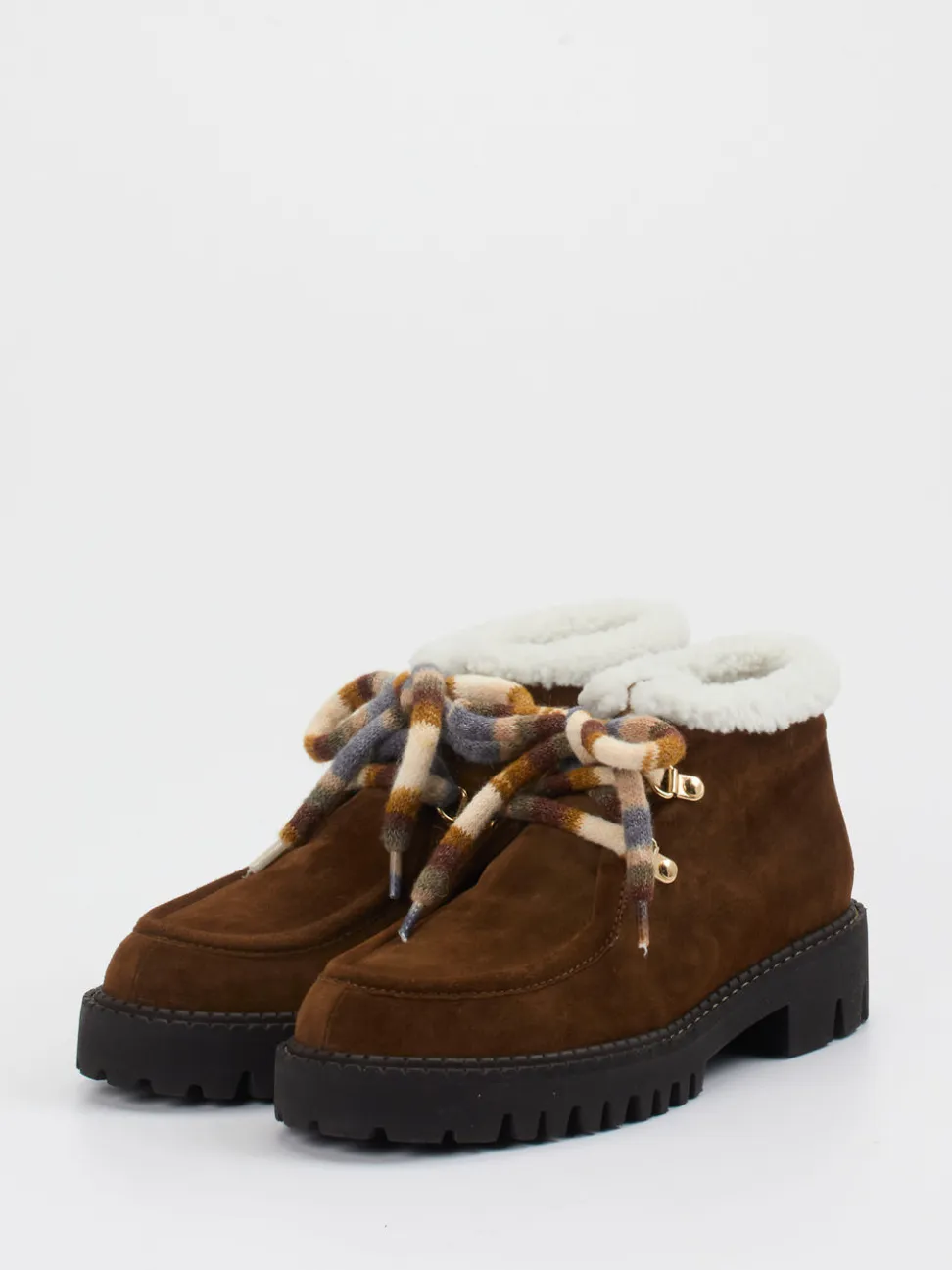 Truman's – Schnürboots aus Veloursleder braun