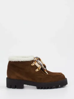 Truman's – Schnürboots aus Veloursleder braun