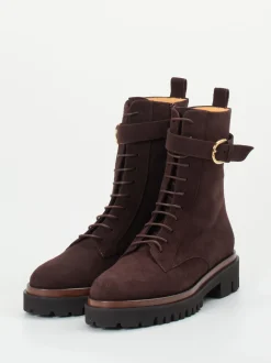 Truman's – Schnürboots aus Veloursleder dunkelbraun