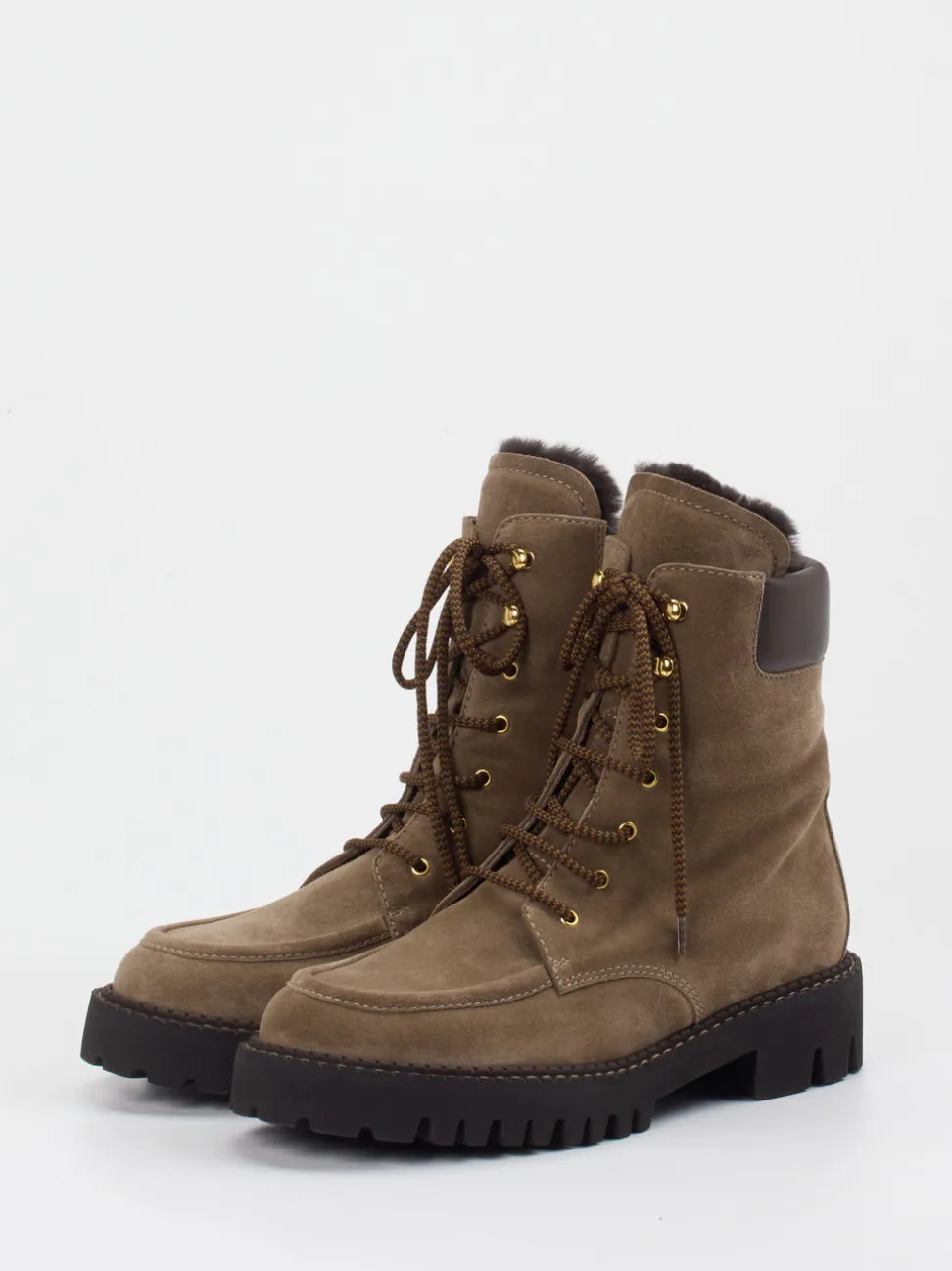 Truman's – Schnürboots aus Veloursleder in Braun
