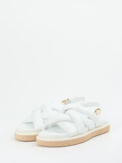Truman's – Slingback-Sandalen aus Hirschleder weiß