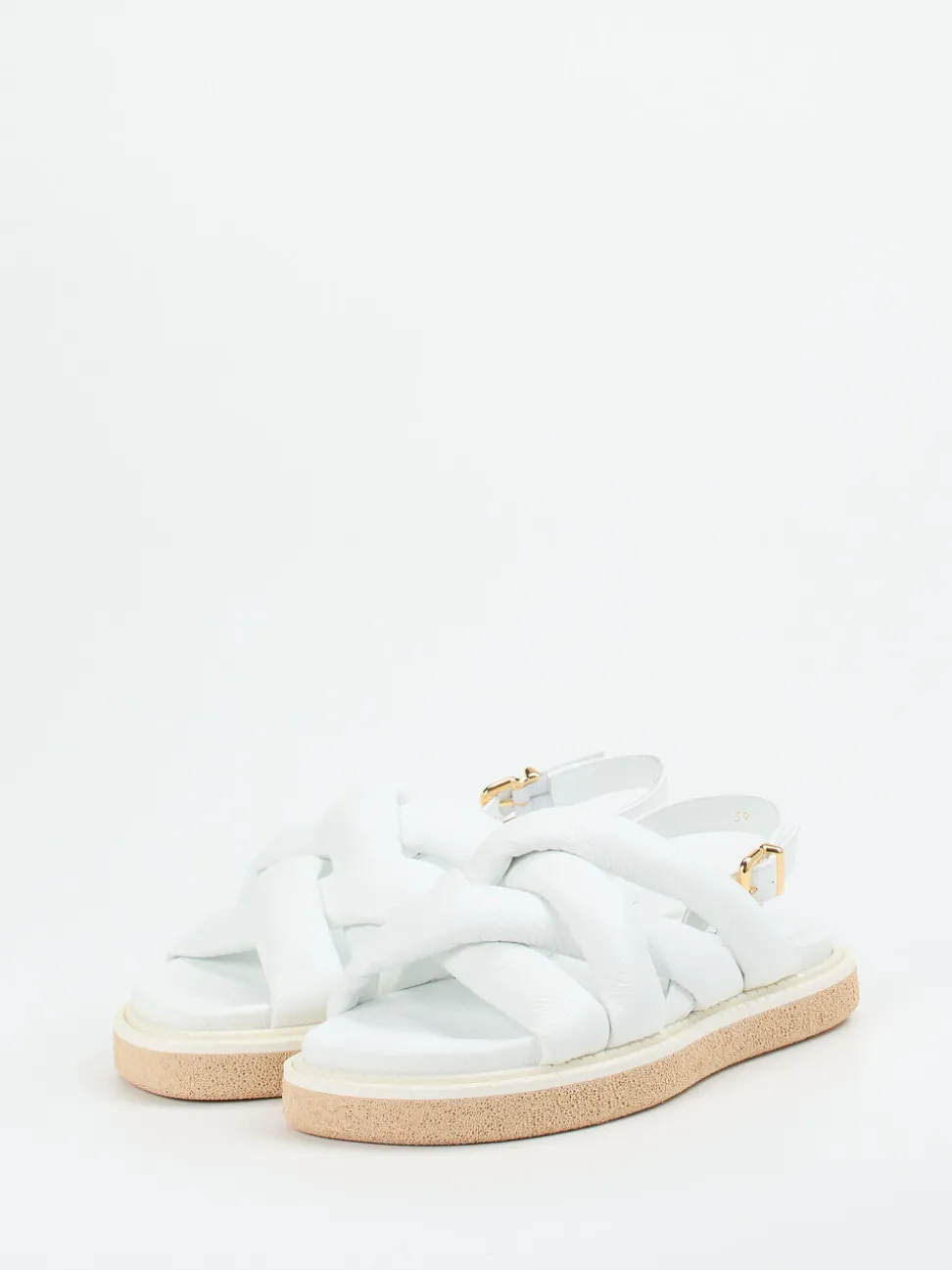 Truman's – Slingback-Sandalen aus Hirschleder weiß