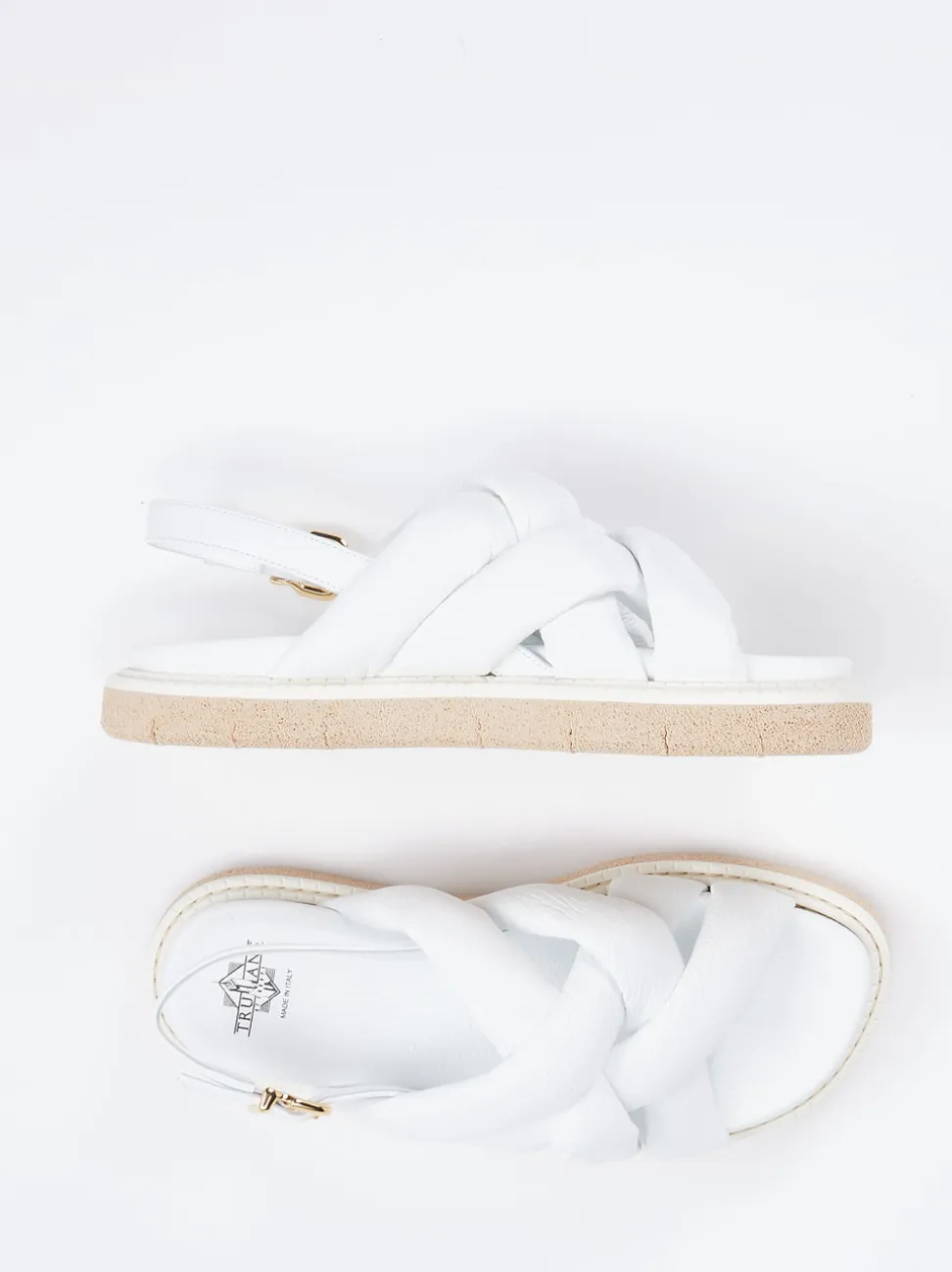 Truman's – Slingback-Sandalen aus Hirschleder weiß