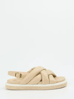 Truman's – Slingback-Sandale aus Hirschleder beige
