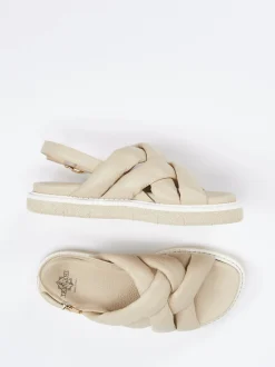 Truman's – Slingback-Sandale aus Hirschleder beige