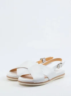 Truman's – Slingback-Sandale aus Hirschleder Offwhite