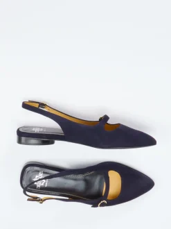 Truman's – Slingpumps aus Veloursleder Dunkelblau