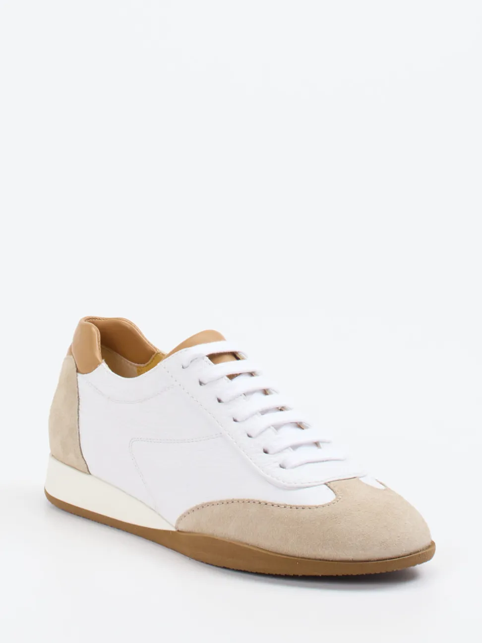 Truman's – Sneaker aus Hirschleder und Veloursleder Weiß