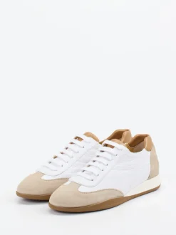 Truman's – Sneaker aus Hirschleder und Veloursleder Weiß