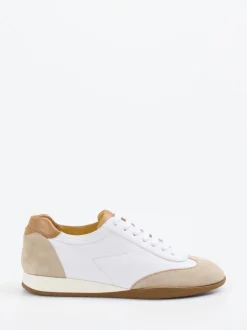 Truman's – Sneaker aus Hirschleder und Veloursleder Weiß