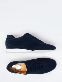 Truman's – Sneaker aus Veloursleder Dunkelblau