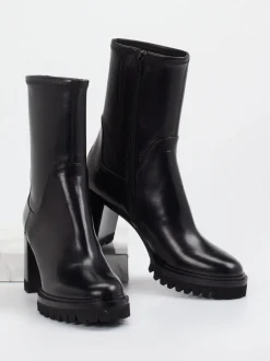 Truman's – Stiefelette aus Glattleder Schwarz