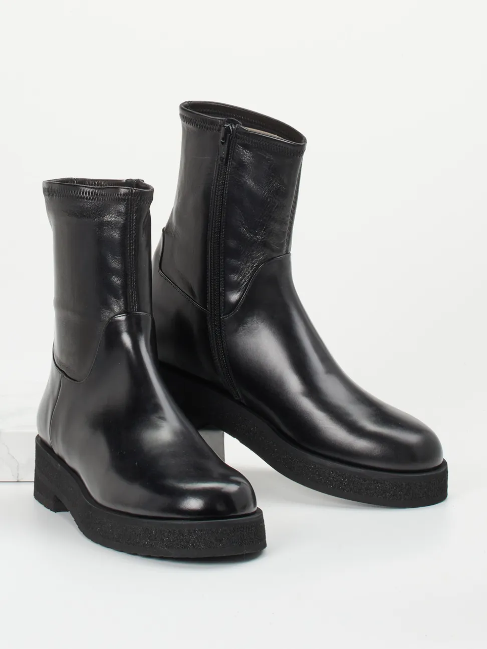 Truman's – Stiefelette aus Glattleder schwarz