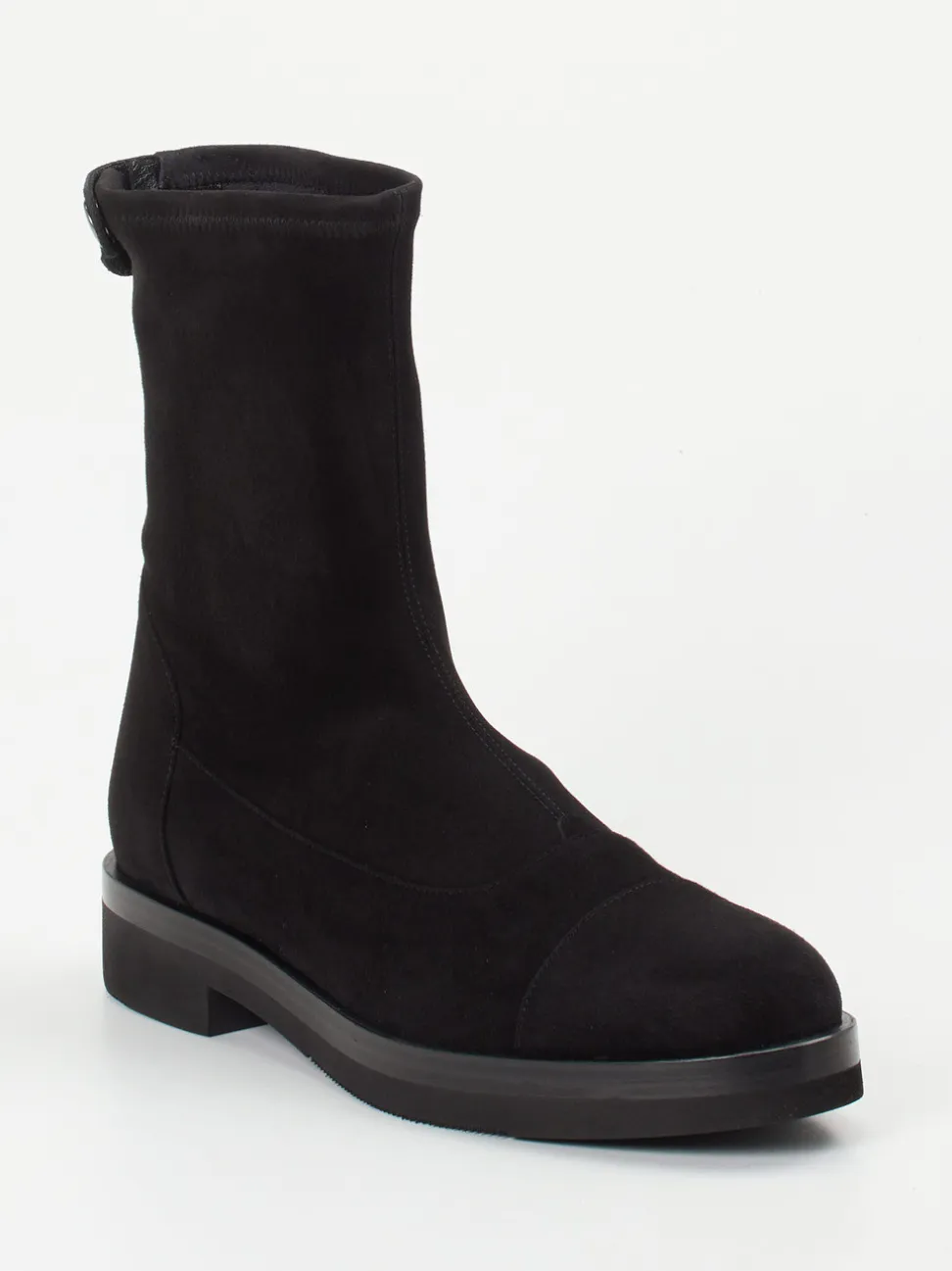 Truman's – Stiefelette aus Veloursleder schwarz