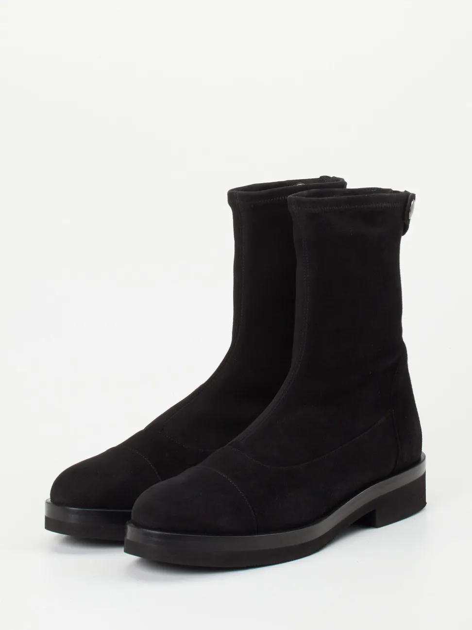 Truman's – Stiefelette aus Veloursleder schwarz