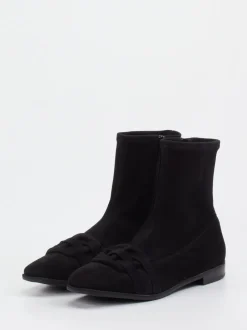 Truman's – Stiefeletten aus Veloursleder schwarz
