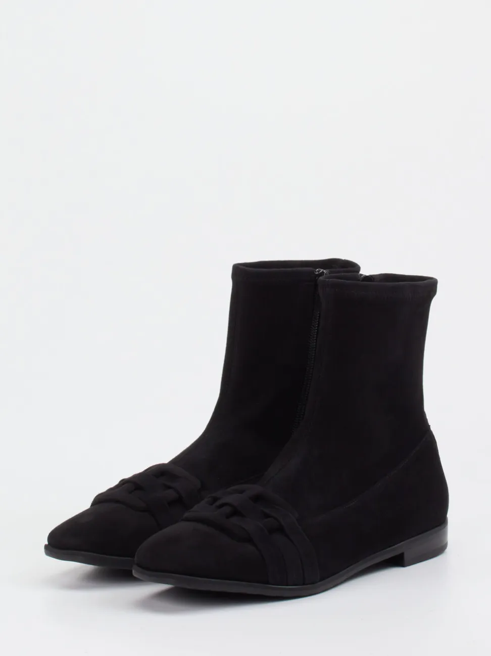 Truman's – Stiefeletten aus Veloursleder schwarz