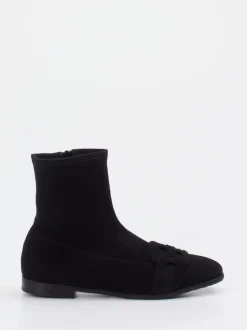 Truman's – Stiefeletten aus Veloursleder schwarz