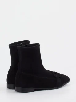 Truman's – Stiefeletten aus Veloursleder schwarz