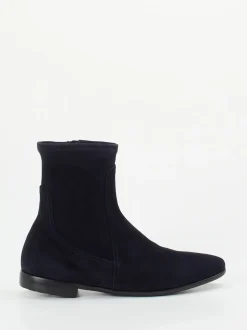 Truman's – Stiefeletten aus Veloursleder Dunkelblau