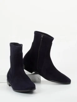 Truman's – Stiefeletten aus Veloursleder Dunkelblau