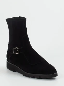 Truman's – Stiefeletten aus Veloursleder schwarz