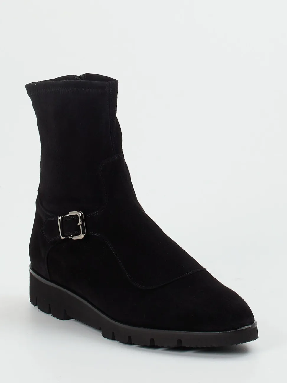 Truman's – Stiefeletten aus Veloursleder schwarz
