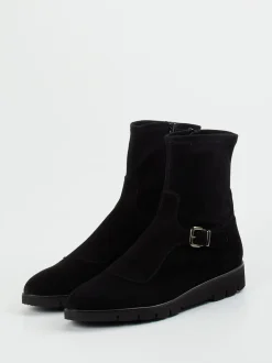 Truman's – Stiefeletten aus Veloursleder schwarz