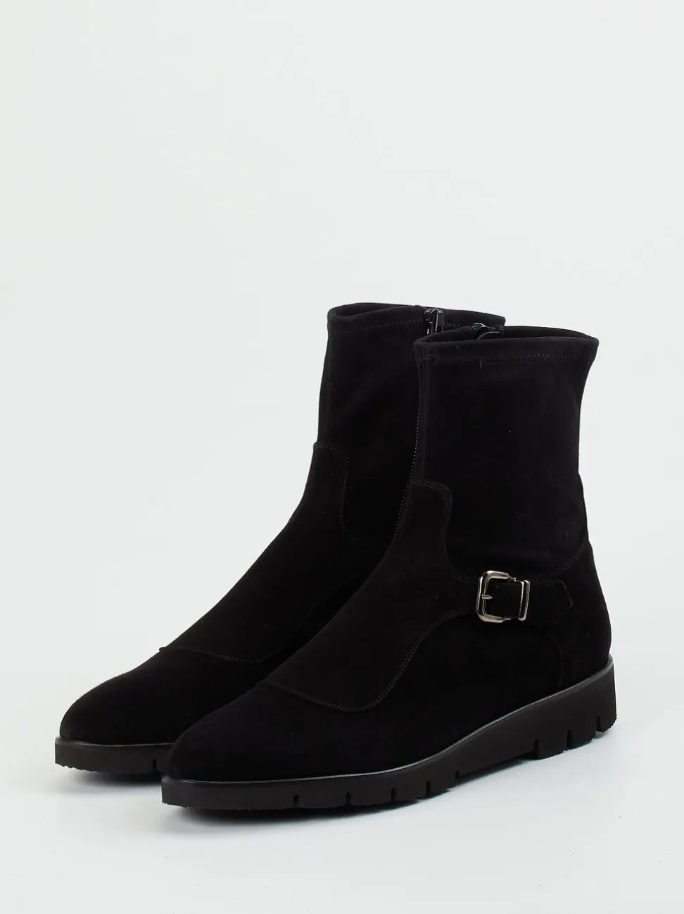 Truman's – Stiefeletten aus Veloursleder schwarz