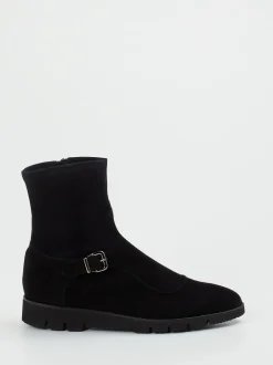 Truman's – Stiefeletten aus Veloursleder schwarz