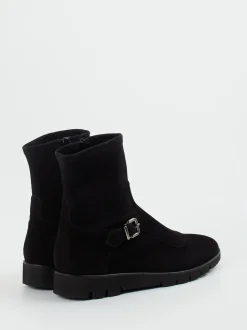 Truman's – Stiefeletten aus Veloursleder schwarz