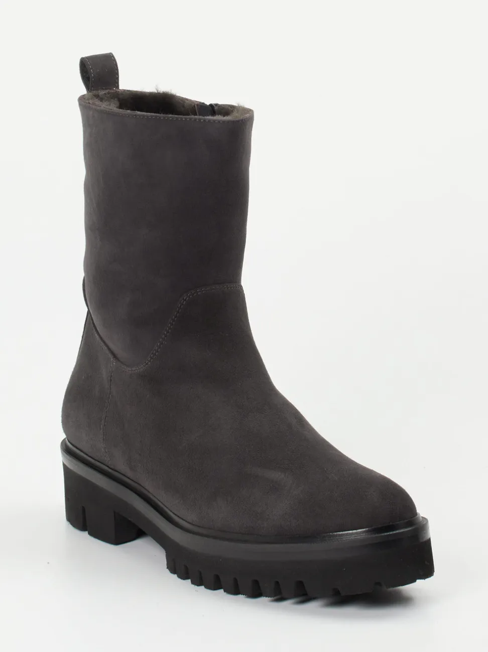 Truman's – Stiefeletten aus Veloursleder in Grau
