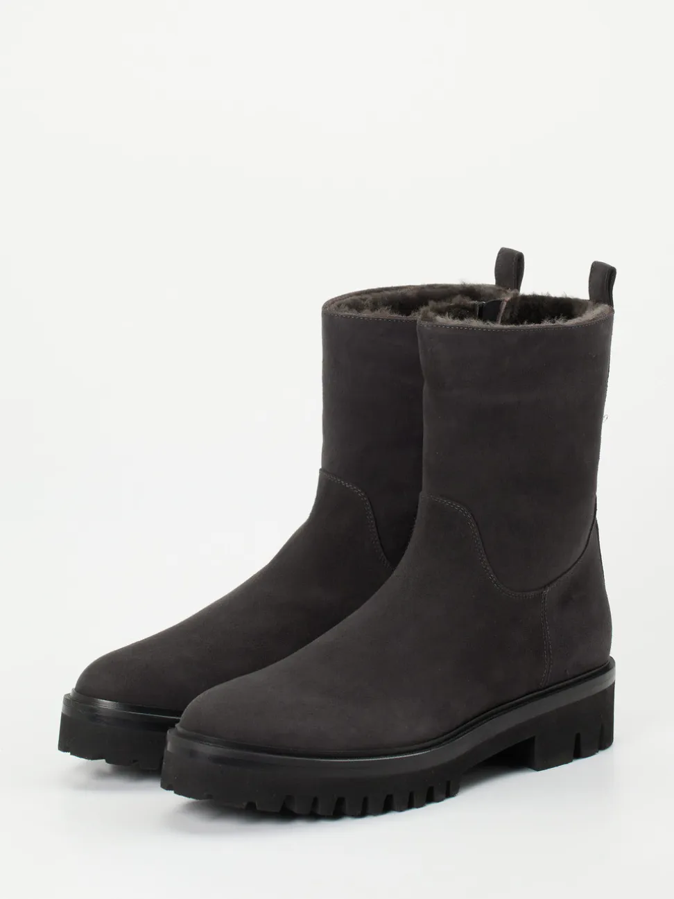 Truman's – Stiefeletten aus Veloursleder in Grau