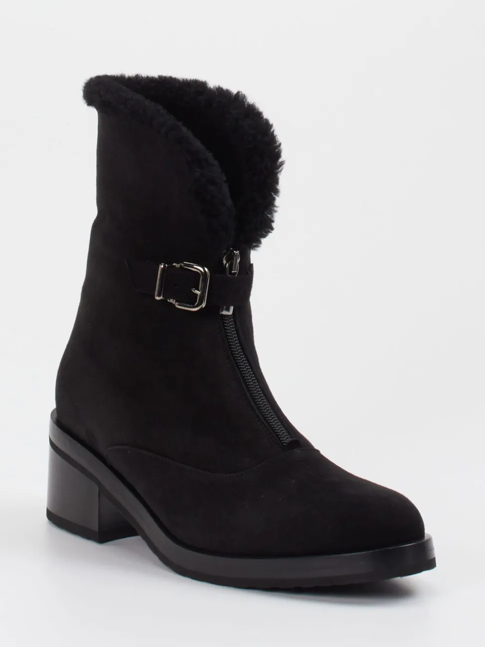 Truman's – Stiefeletten aus Veloursleder Schwarz