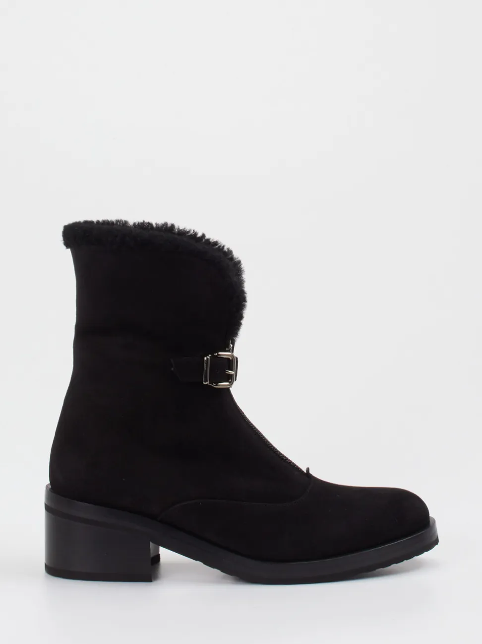 Truman's – Stiefeletten aus Veloursleder Schwarz