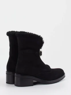 Truman's – Stiefeletten aus Veloursleder Schwarz